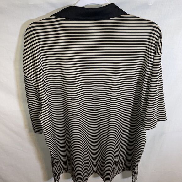 Monterey Club Golf Polo Shirt Men’s Size XL Black Striped Short Sleeve Button - Picture 8 of 12